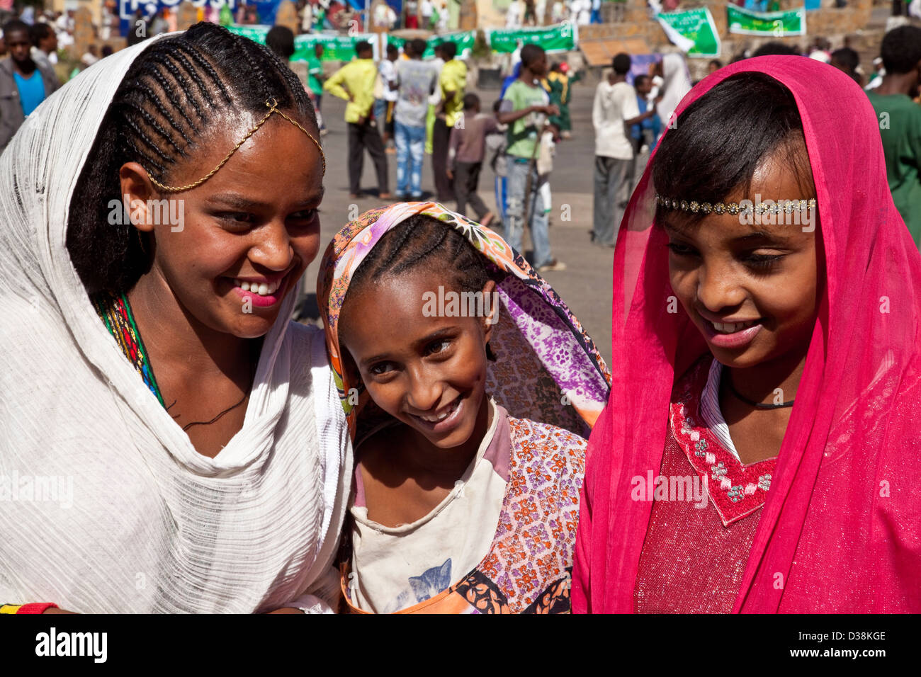 Äthiopische Mädchen, Gondar, Äthiopien Stockfoto