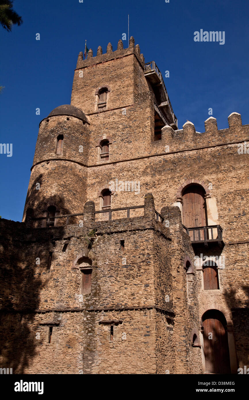 Fasilidas Burg, Fasil Ghebbi (königliche Gehege) Gondar, Äthiopien Stockfoto