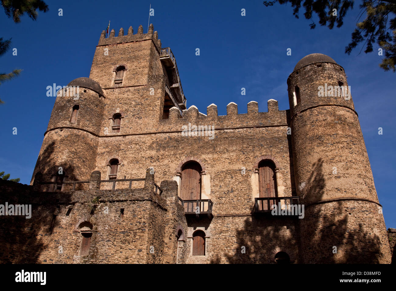 Fasilidas Burg, Fasil Ghebbi (königliche Gehege) Gondar, Äthiopien Stockfoto