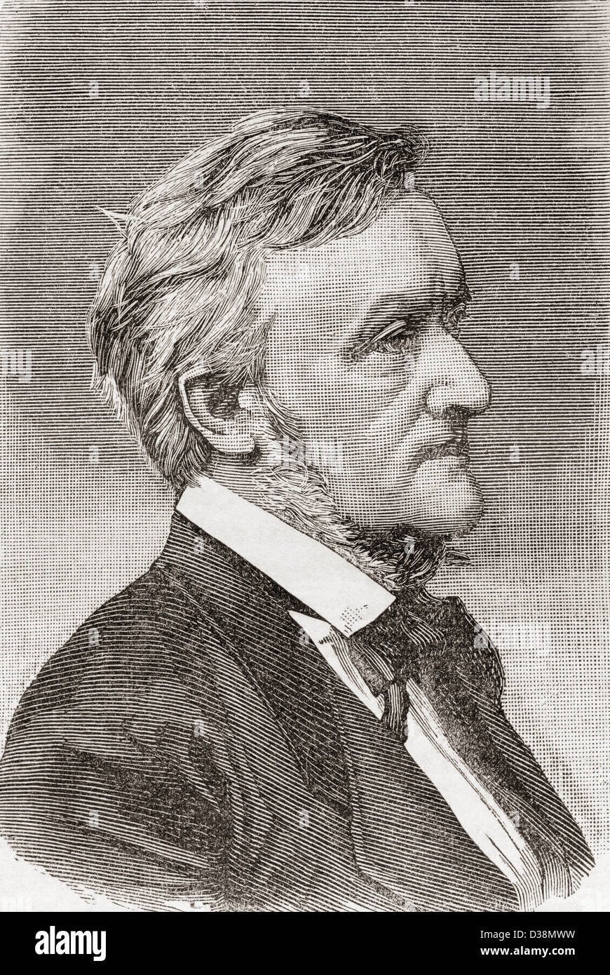 Wilhelm Richard Wagner, 1813-1883. Deutscher Komponist, Theaterdirektor, Polemiker und Dirigent. Stockfoto