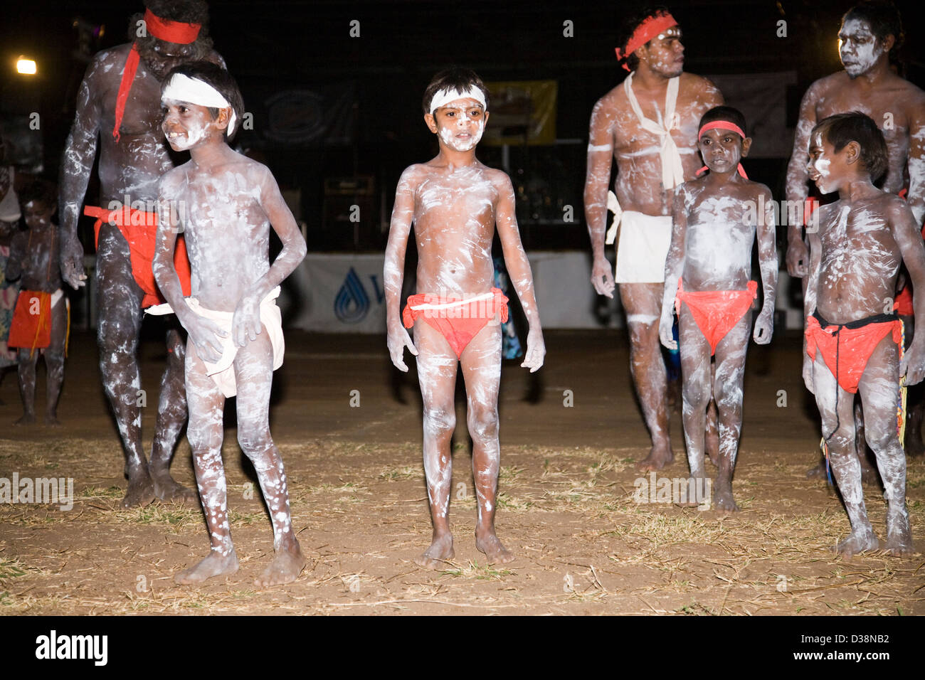 Indigene Entertainer am Barramundi Konzert, Ord Valley Muster, Kununnura, East Kimberley Region, Western Australia Stockfoto