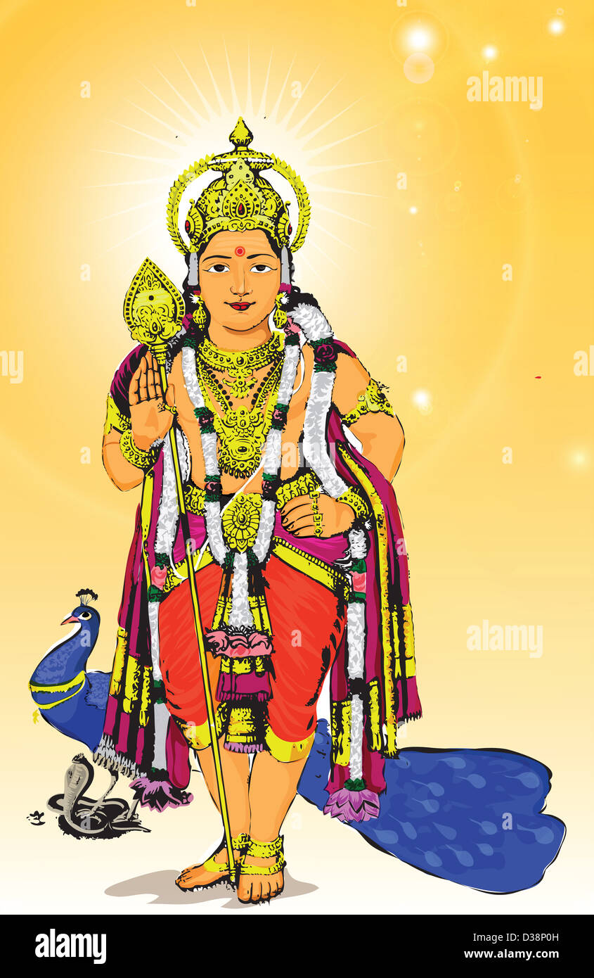 Hindu-Gott Murugan Stockfoto