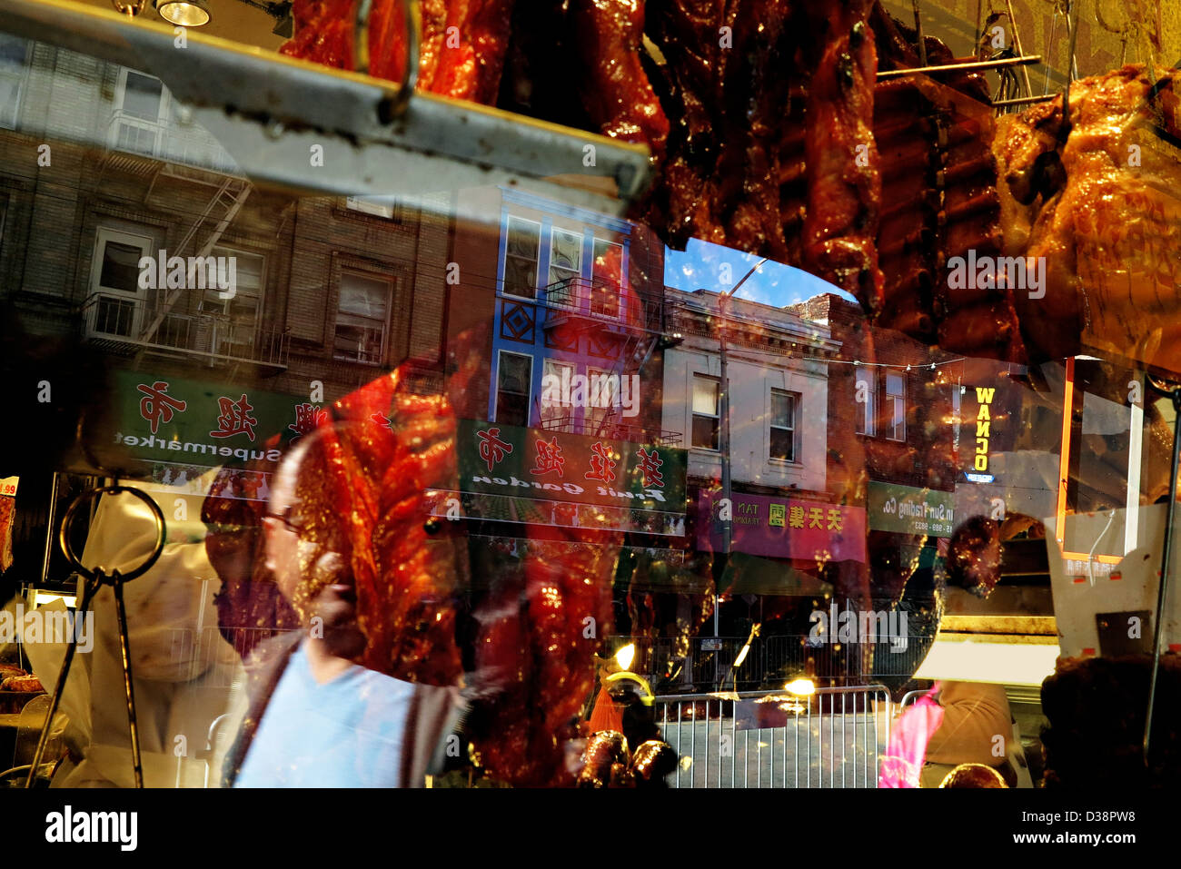 Chinatown Restaurant Fenster San Franciso Stockfoto