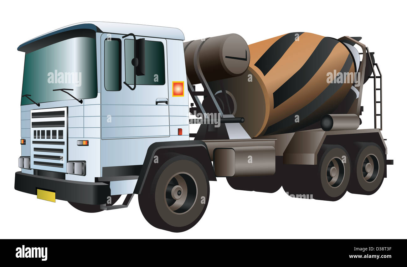 Zement-LKW Stockfoto