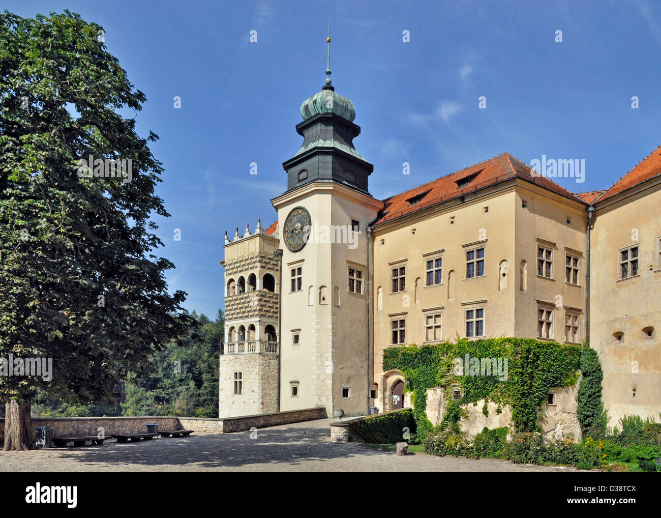 Schloss Pieskowa Skala in der Nähe von Krakau in Polen Stockfoto