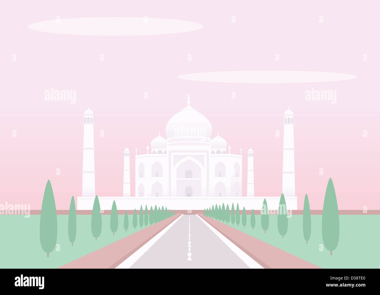 Fassade des ein Mausoleum, Taj Mahal, Agra, Uttar Pradesh, Indien Stockfoto