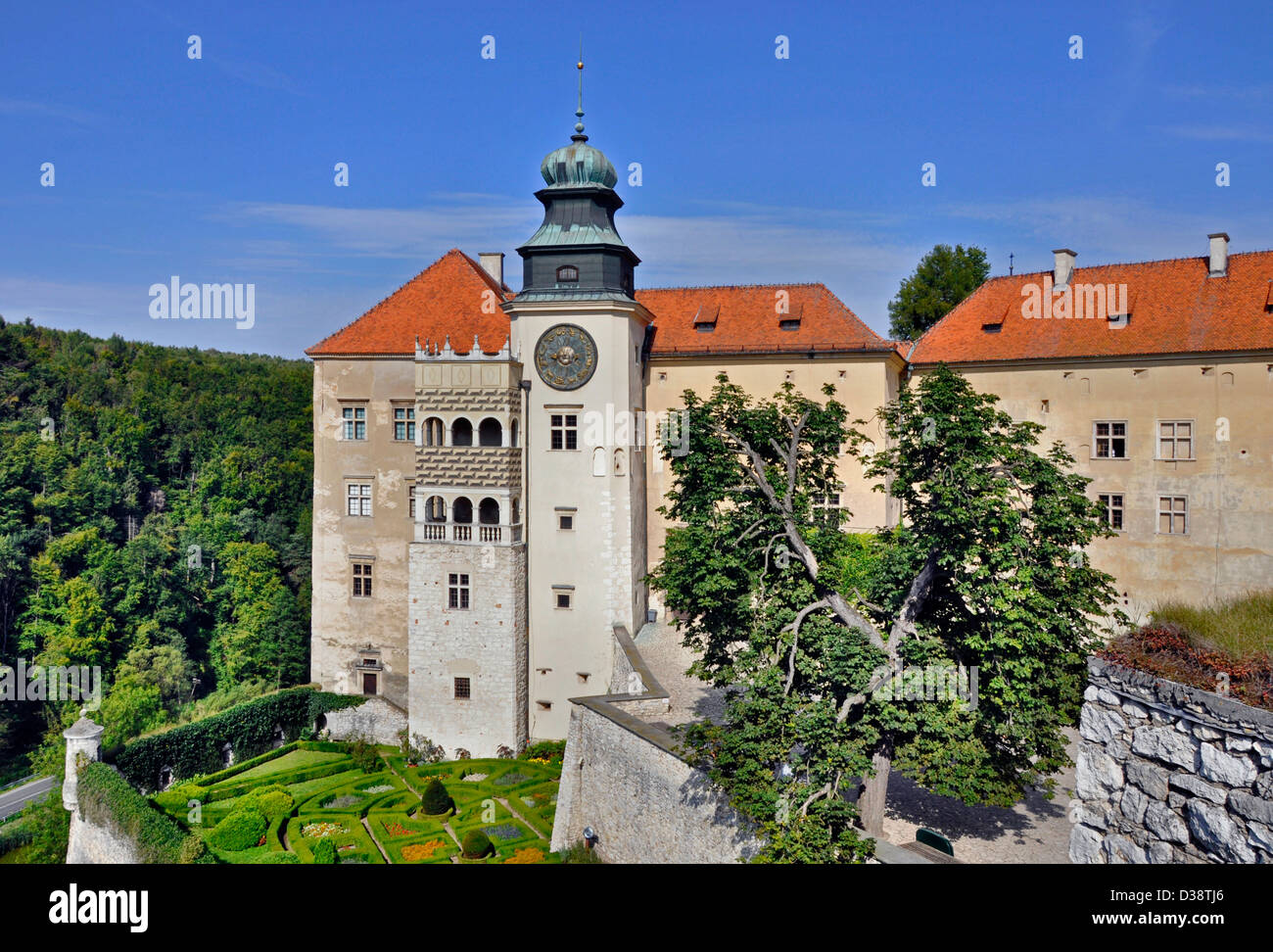 Schloss Pieskowa Skala in der Nähe von Krakau in Polen Stockfoto