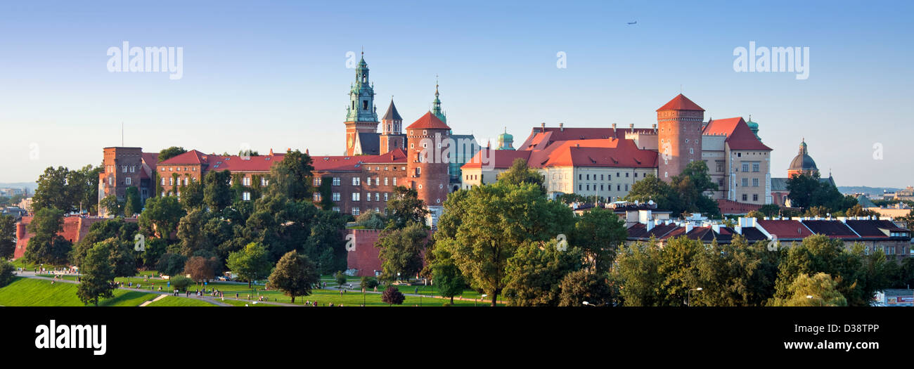 Panorama der historischen Königsschloss Wawel in Krakau, Polen Stockfoto