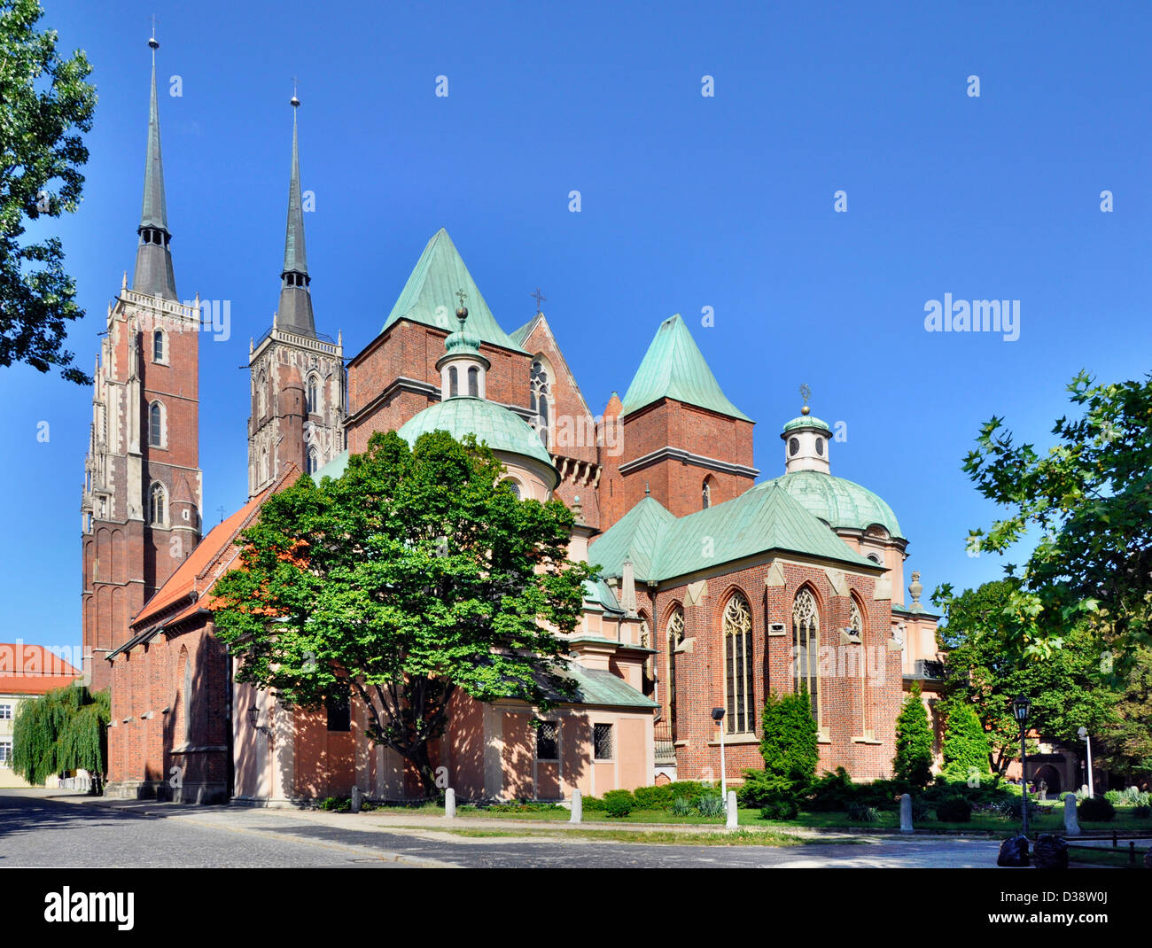 Gotische Kathedrale in Wroclaw, Polen Stockfoto