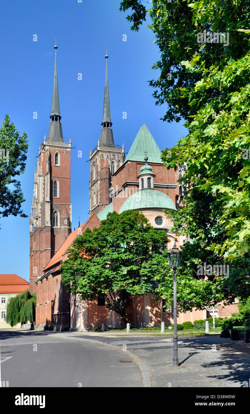 Gotische Kathedrale in Wroclaw, Polen Stockfoto