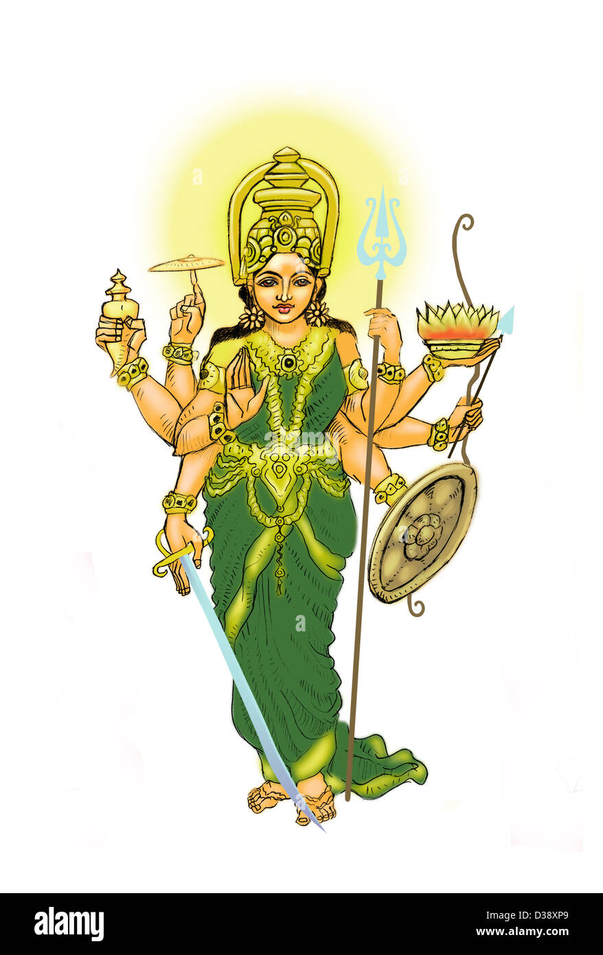 Göttin Durga Stockfoto Göttin Durga Stockfoto