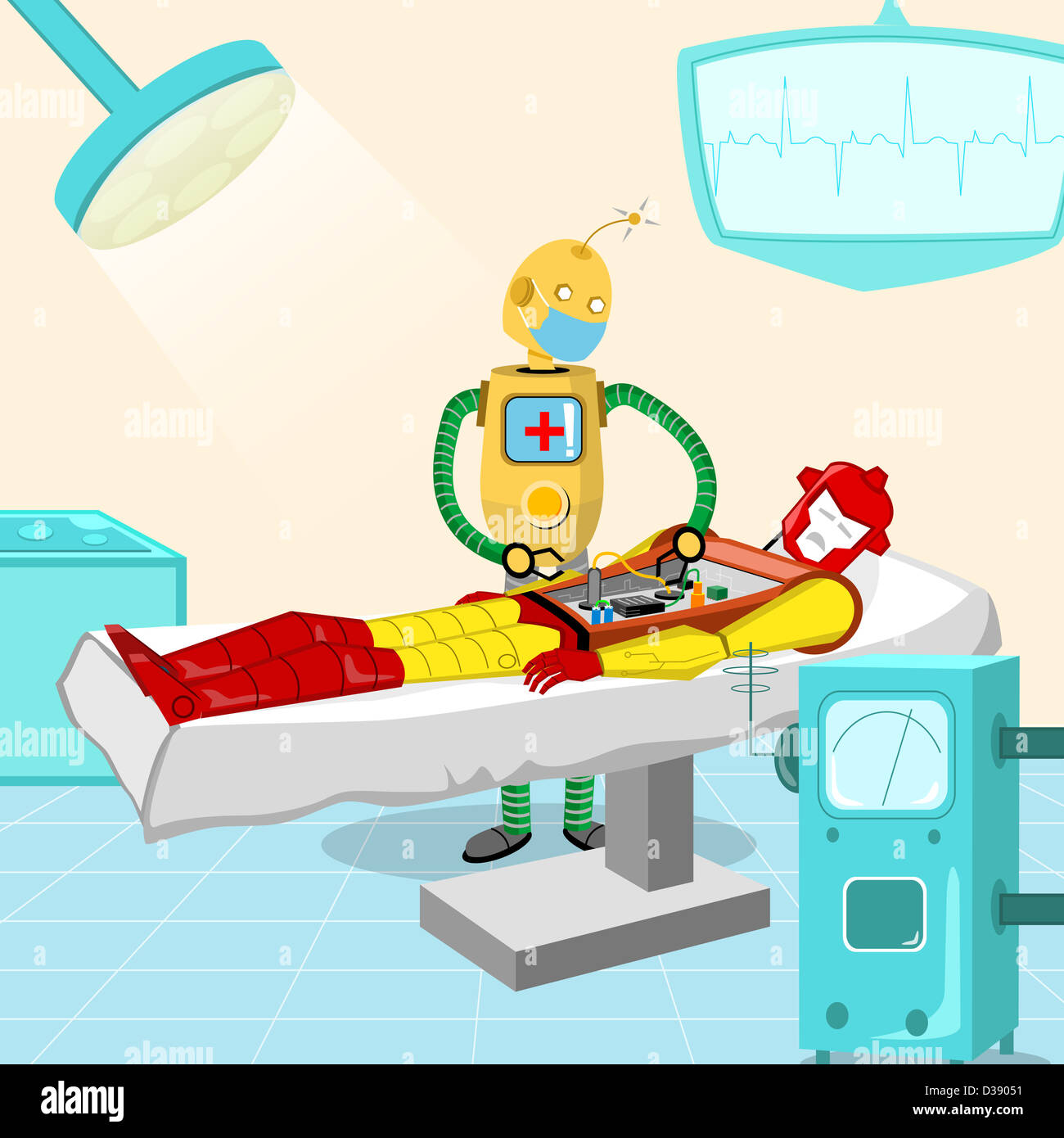 Roboter-Chirurgen Chirurgie Stockfoto