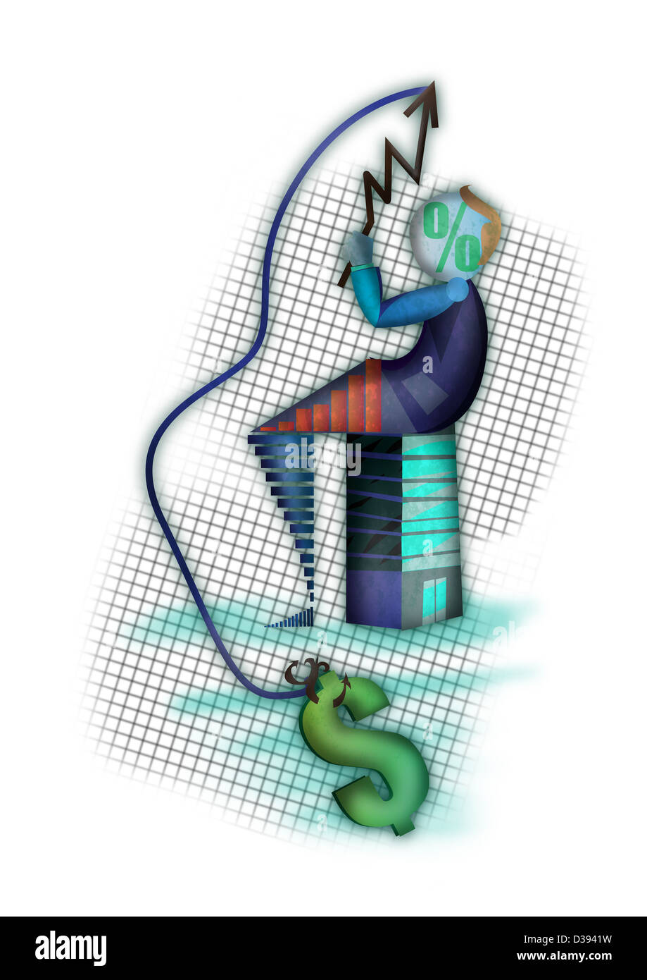 Konzeptbild Geschäftsstrategie Stockfoto