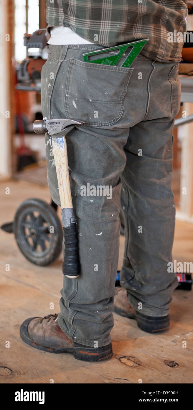 Ein ausgeschlossenes Haus ist für eine zukünftige Besitzer Linienführung wird. Stockfoto