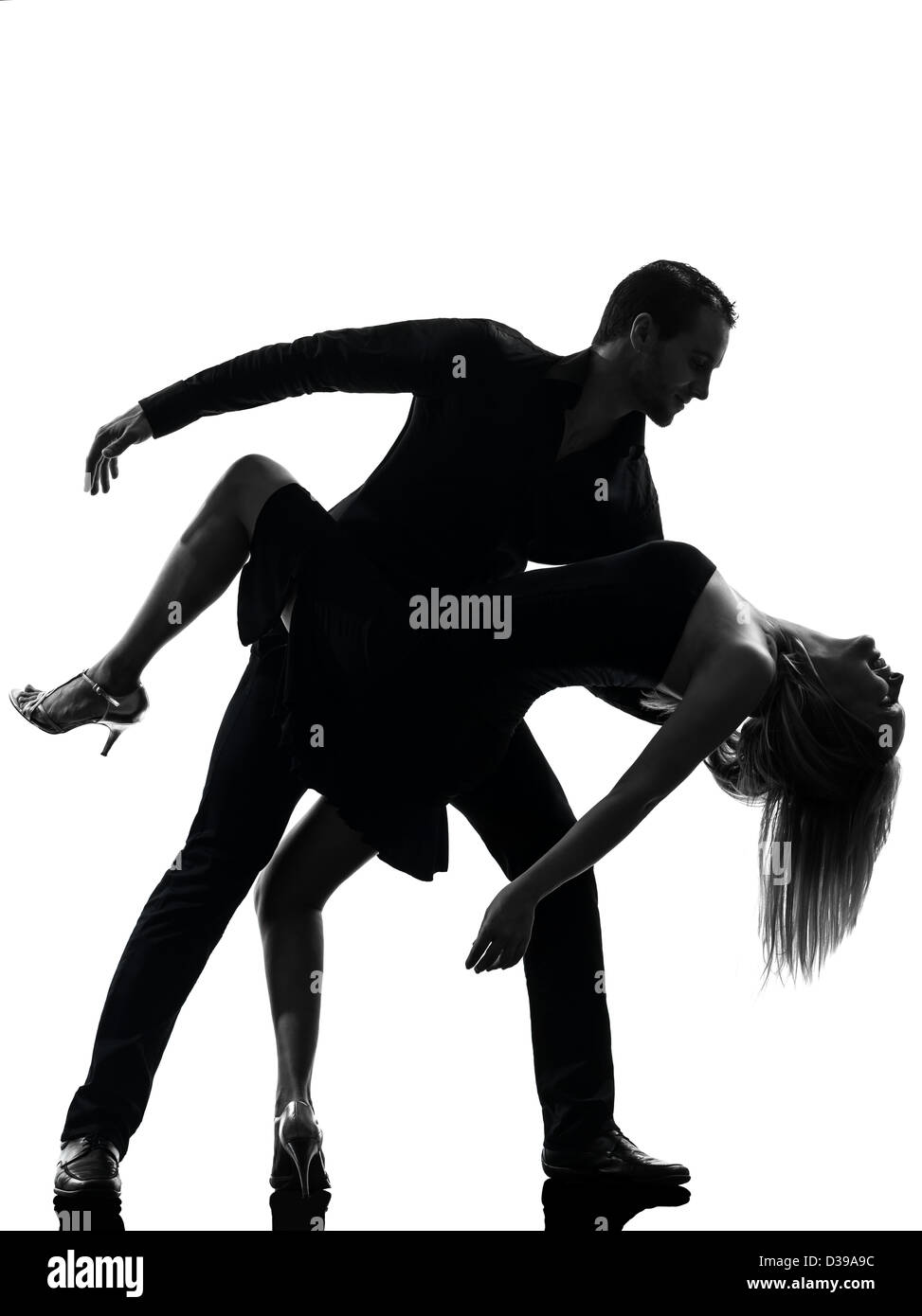 Dancing salsa silhouette Ausgeschnittene Stockfotos und -bilder - Alamy
