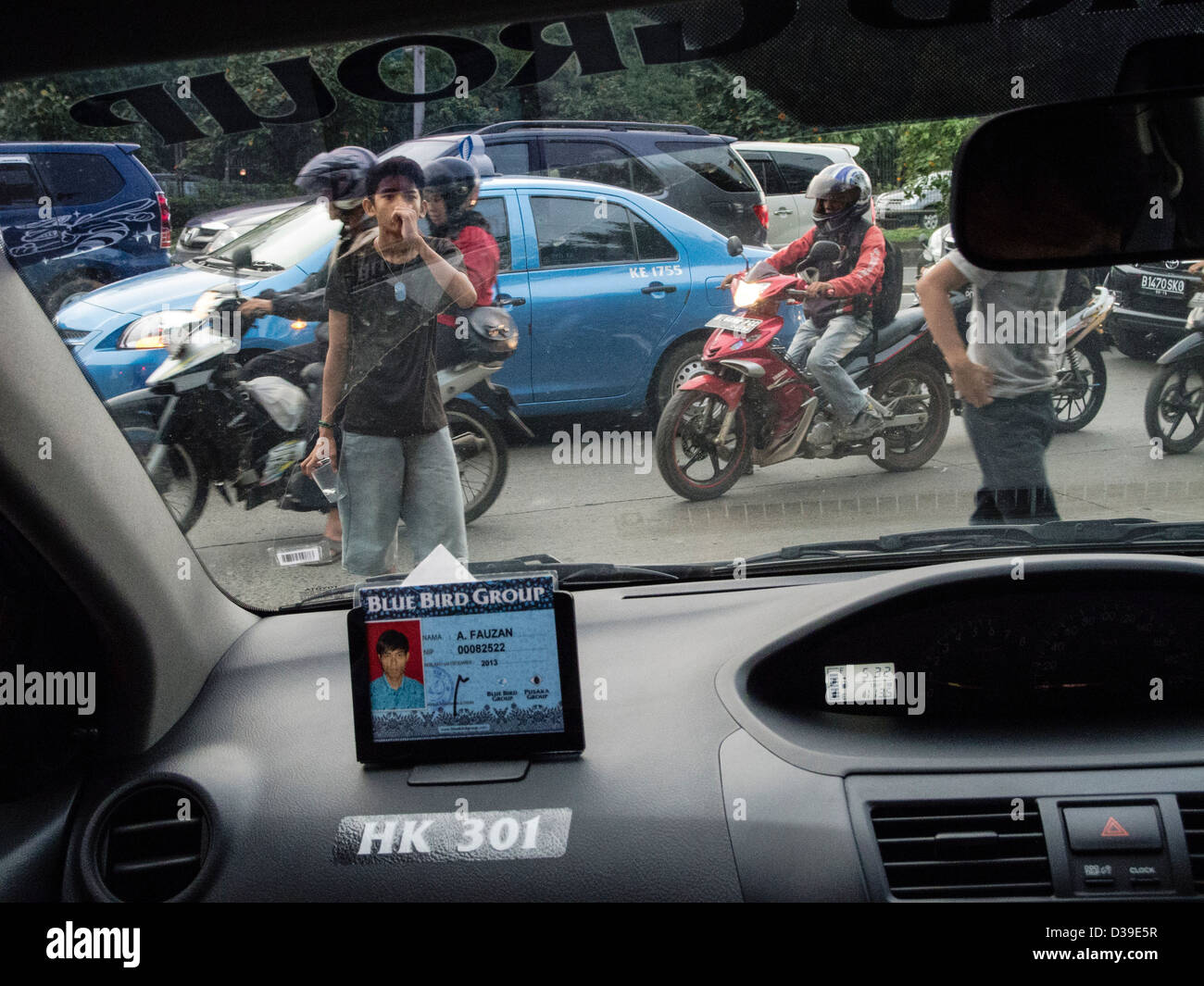 Jakarta, die schnell wachsende Metropole mit schrecklichen Verkehr. Stockfoto