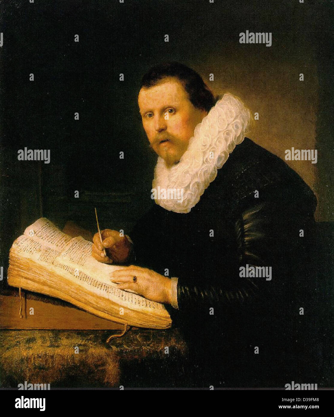 Rembrandt van Rijn, ein Gelehrter. 1631 Öl. Barocke. Galerie: Privatsammlung. Stockfoto