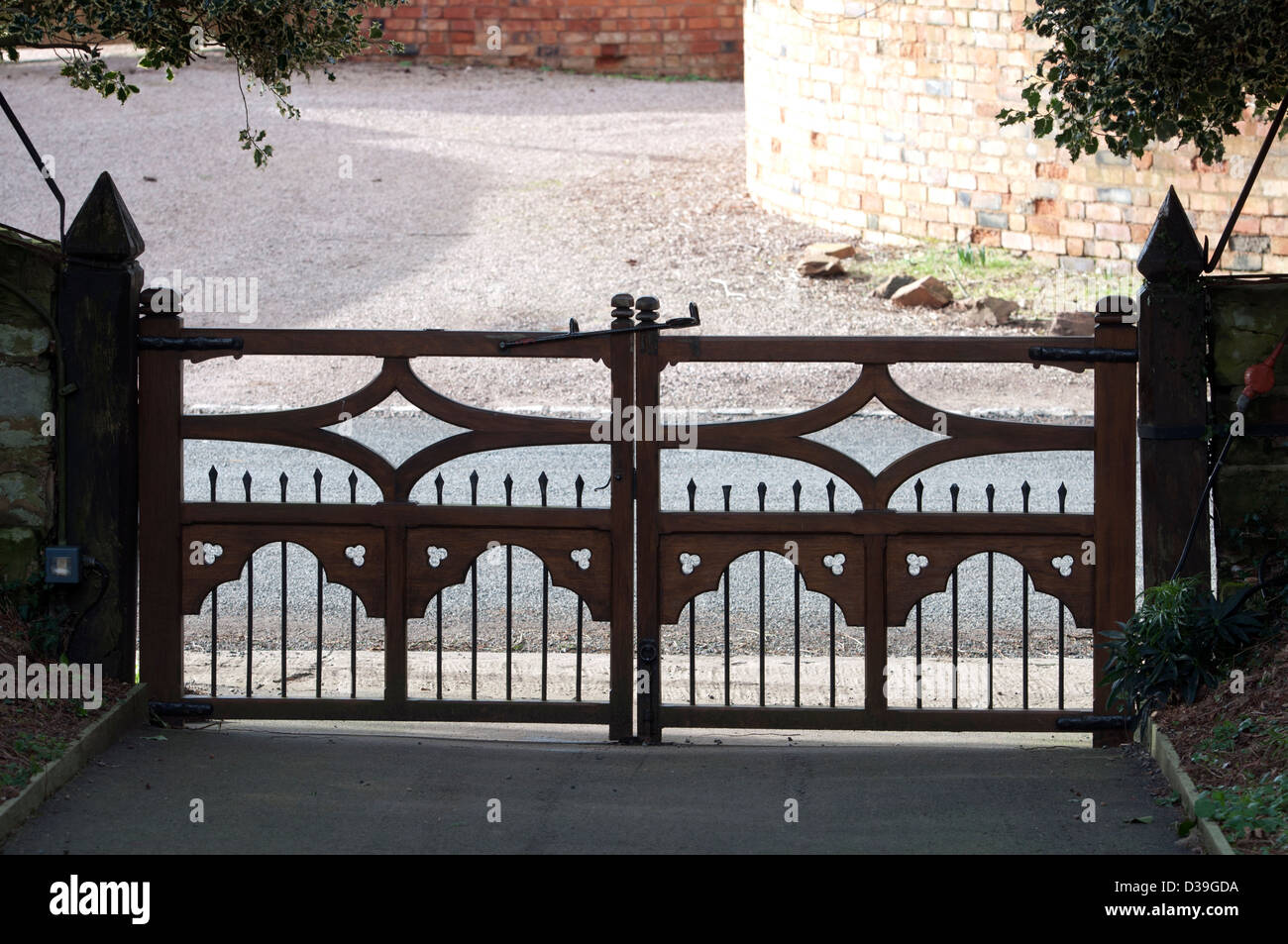 Kirche-Tore, St.-Petri Kirche, Rous Lench, Worcestershire, England, UK Stockfoto
