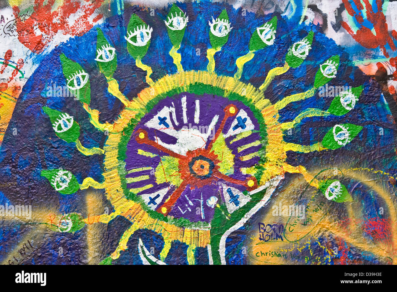 Urban Graffiti Streetart auf John Lennon Wand Prag Tschechische Republik Europa Stockfoto