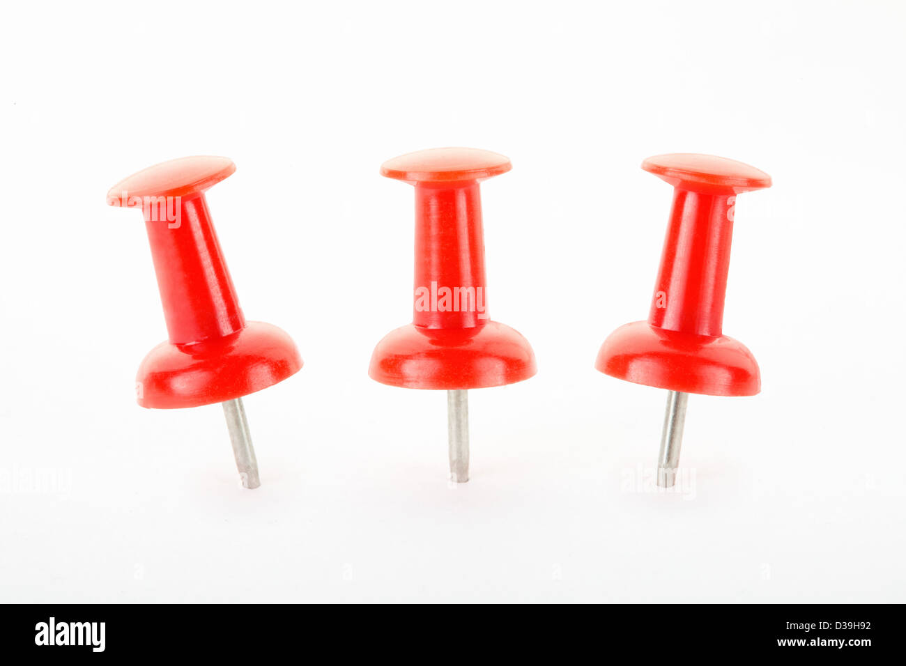 Roten Pin oder Reißzwecke Sammlung Stockfoto