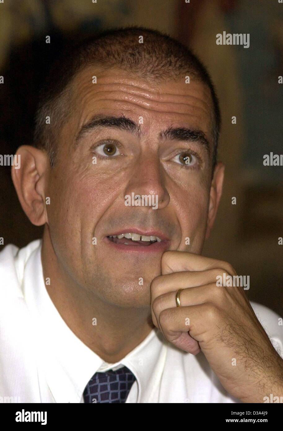 (Dpa) - Ulrich Schumacher, Vorstandsvorsitzender der Infineon Technologies, abgebildet in München, 18. Juni 2002. Stockfoto