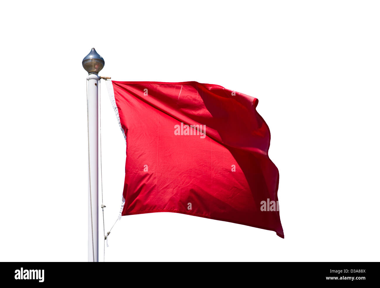 UK rot Achtung Beach Flag Gefahr nicht ins Wasser Stockfoto