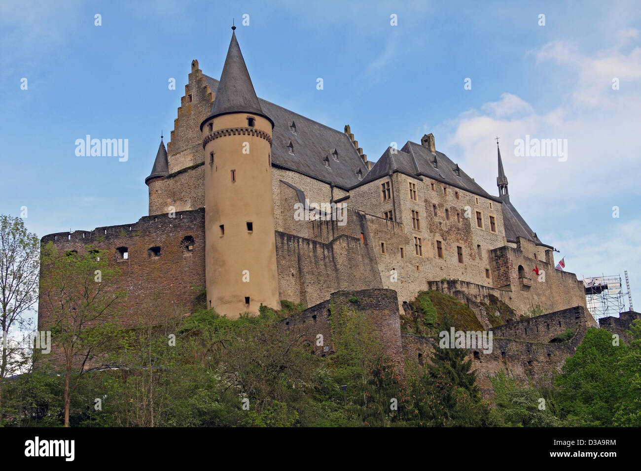 Schloss Vianden, Luxemburg Stockfoto
