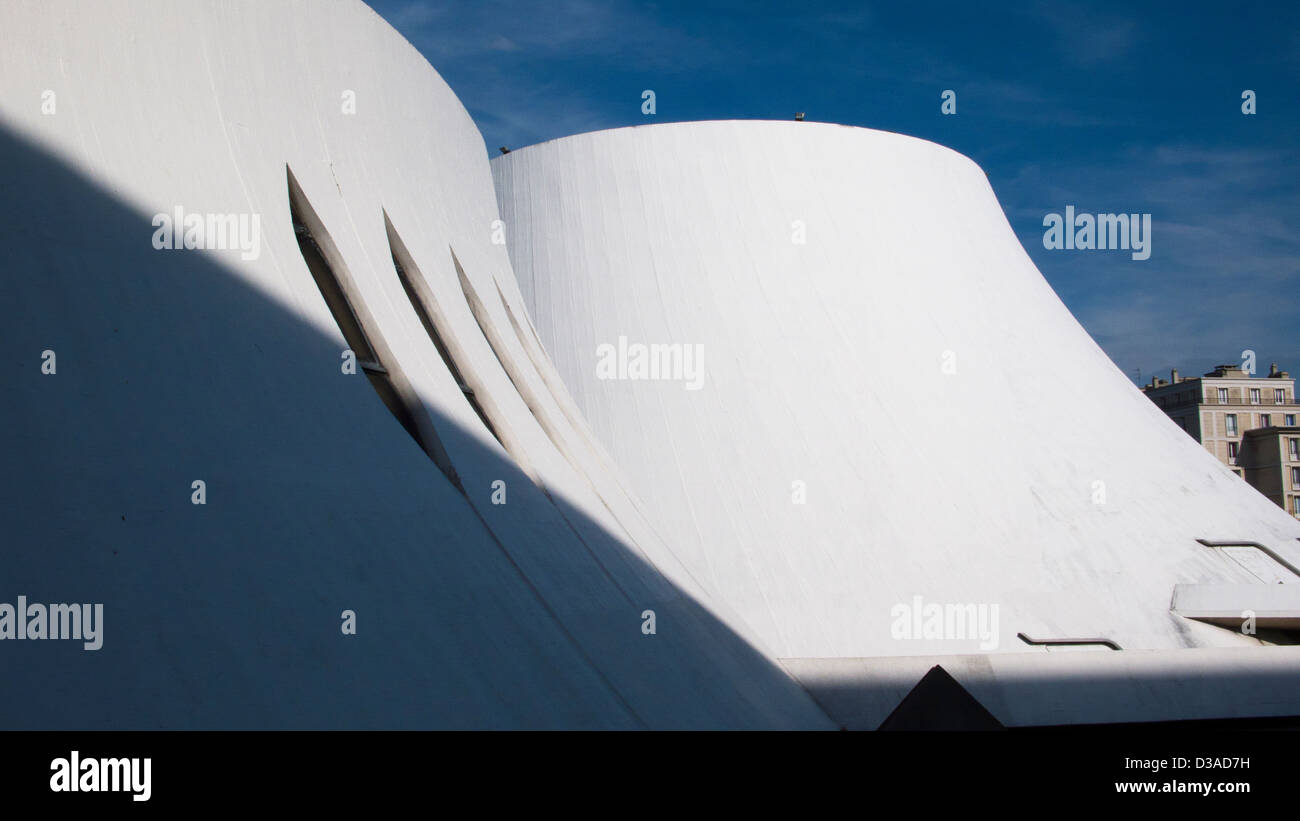 Oscar Niemayer Gebäude, Le Volcan, Le Havre, Frankreich Stockfoto