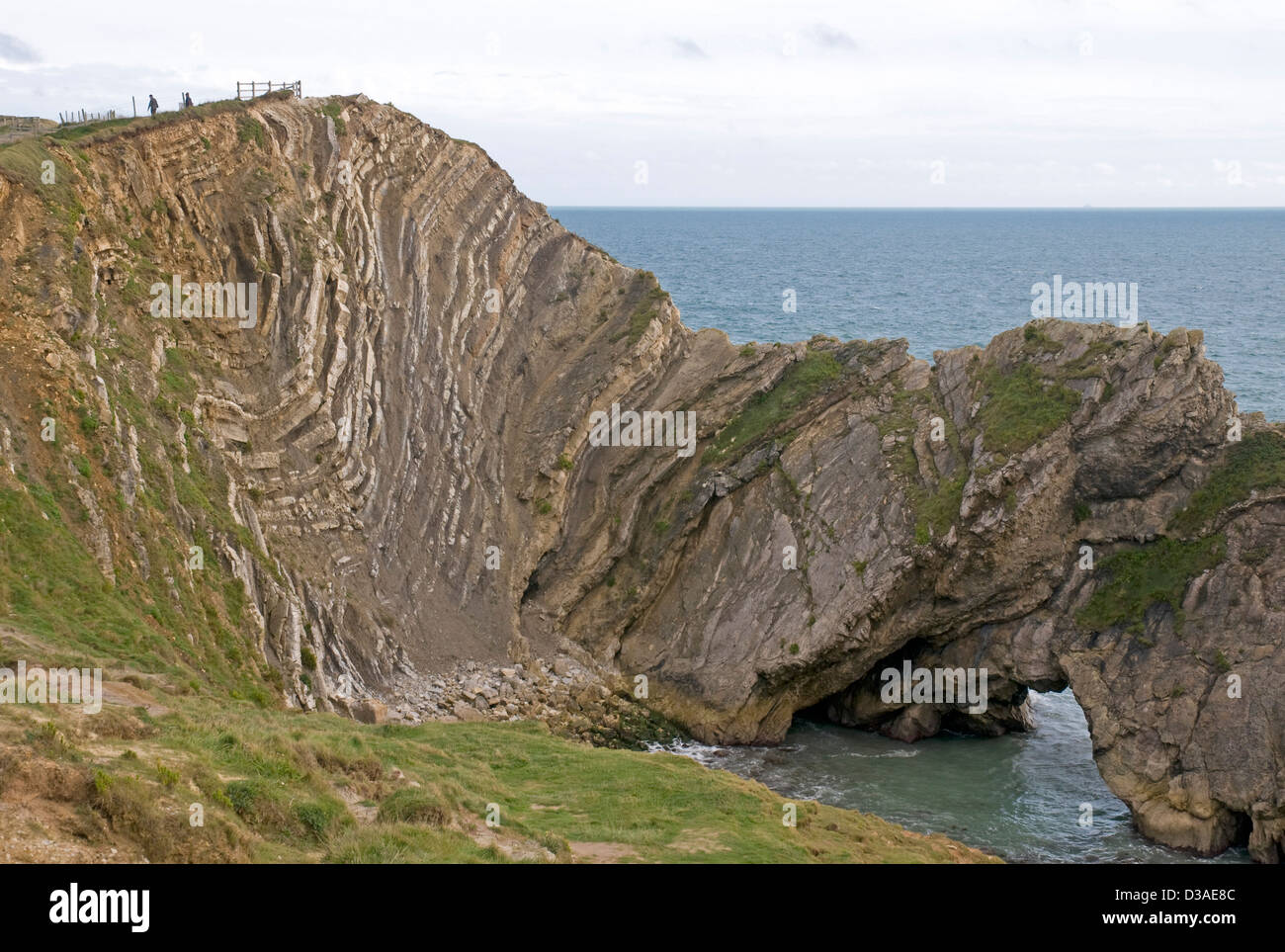 Geologisch attraktive Stair Hole an der Küste von Dorset, Blick nach Osten Stockfoto