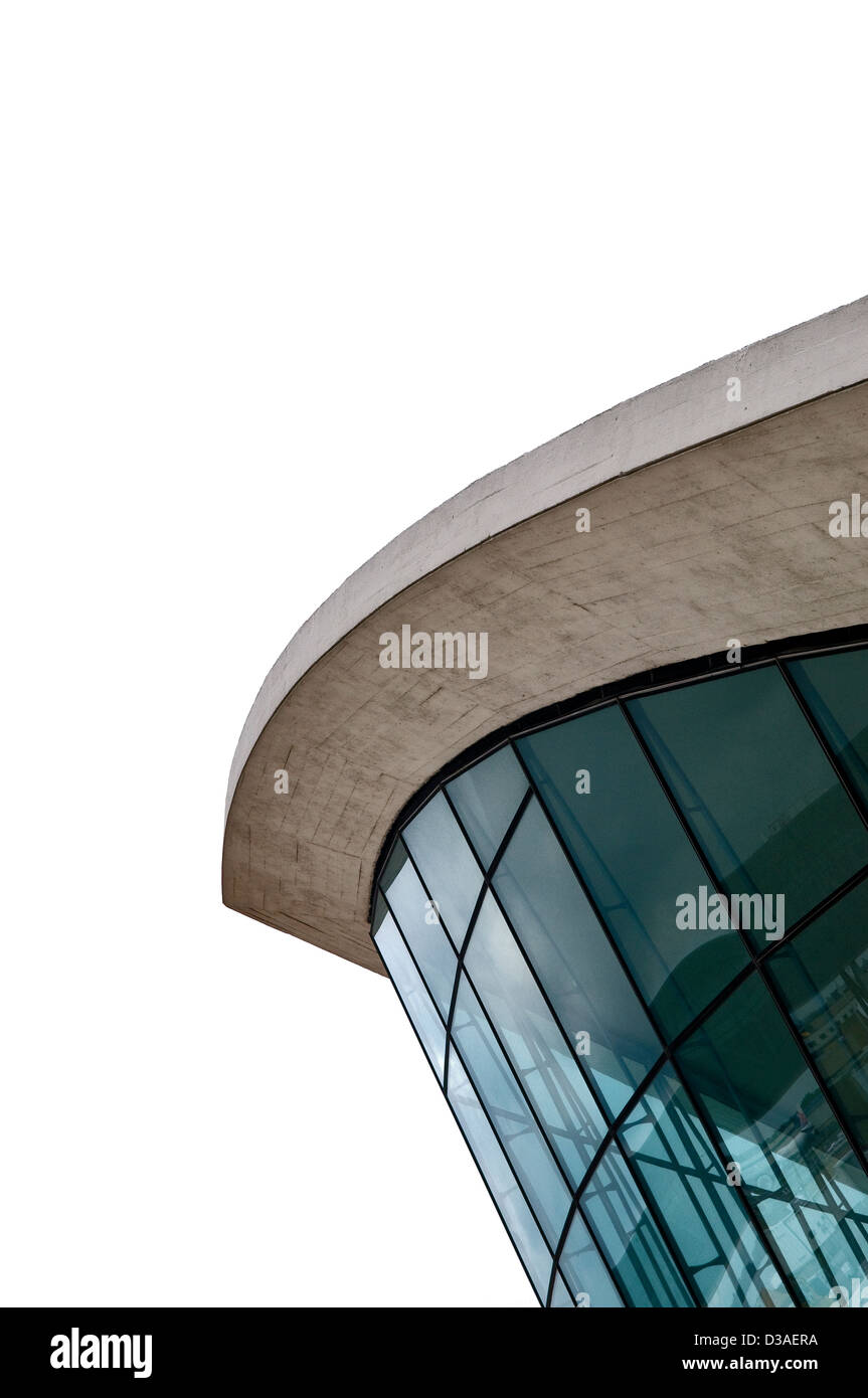 Eero Saarinen entwarf TWA-Terminal des JFK Airport. Stockfoto