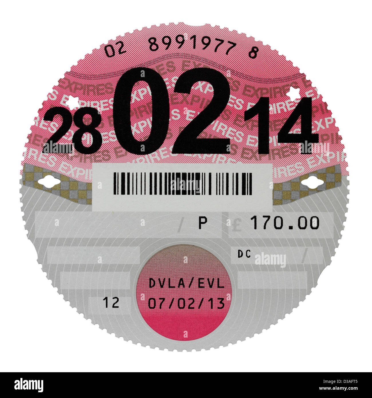 UK-Vignette isoliert auf weißem Hintergrund Stockfoto