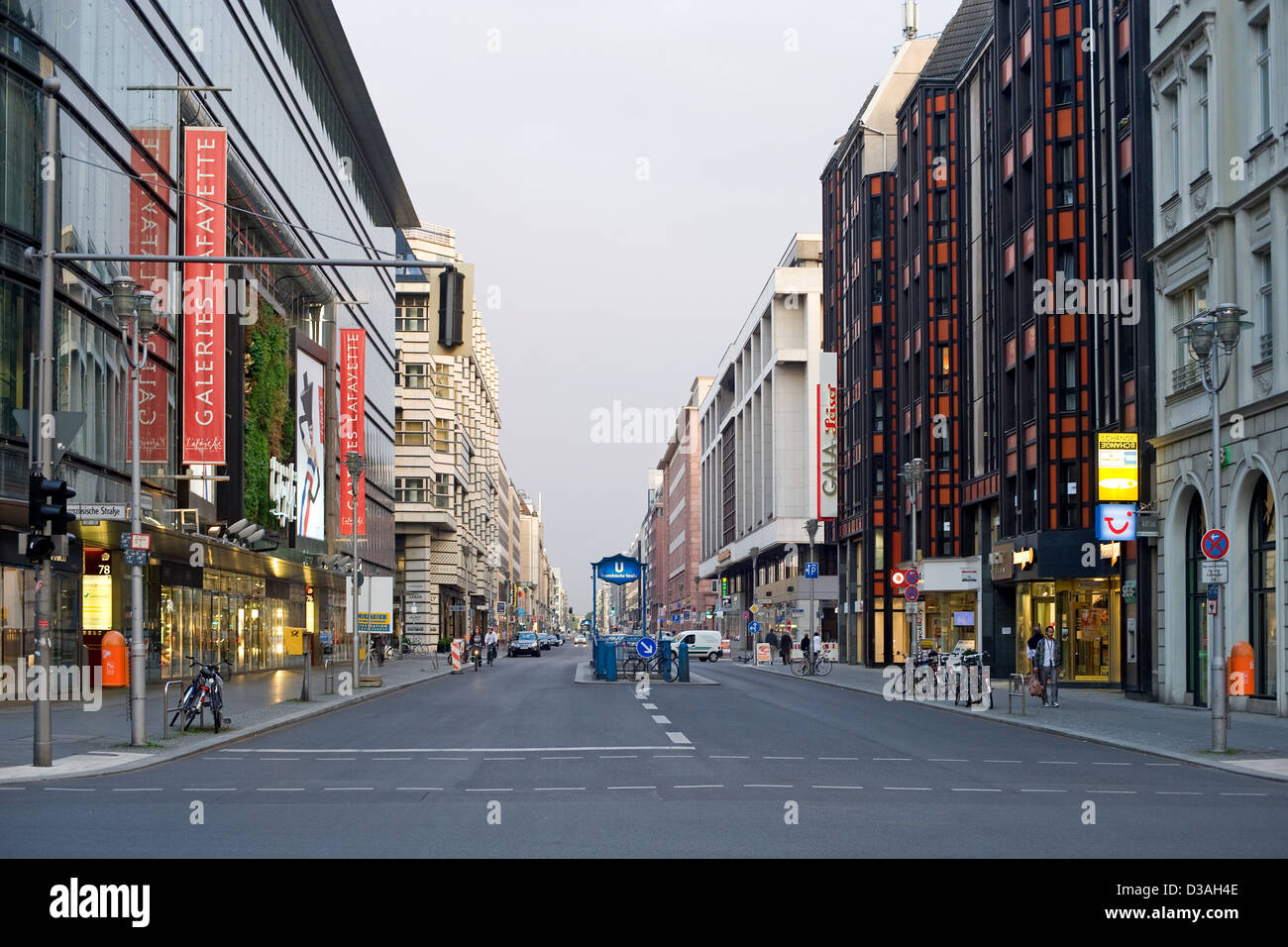 Berlin, Deutschland, autofreie Friedrichstraße Stockfoto