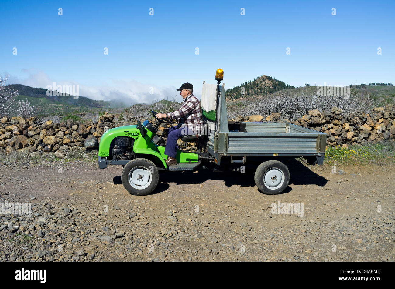 Erreppi Speedy 4 x 4 landwirtschaftliche all-Terrain-Fahrzeug in Santiago del Teide, Teneriffa, Kanarische Inseln, Spanien Stockfoto