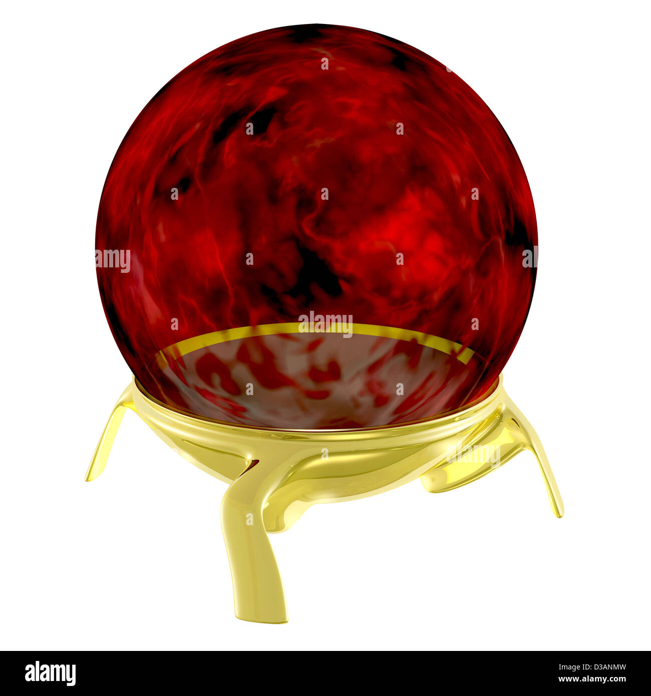 3D gerenderten rote magische Kugel Stockfoto