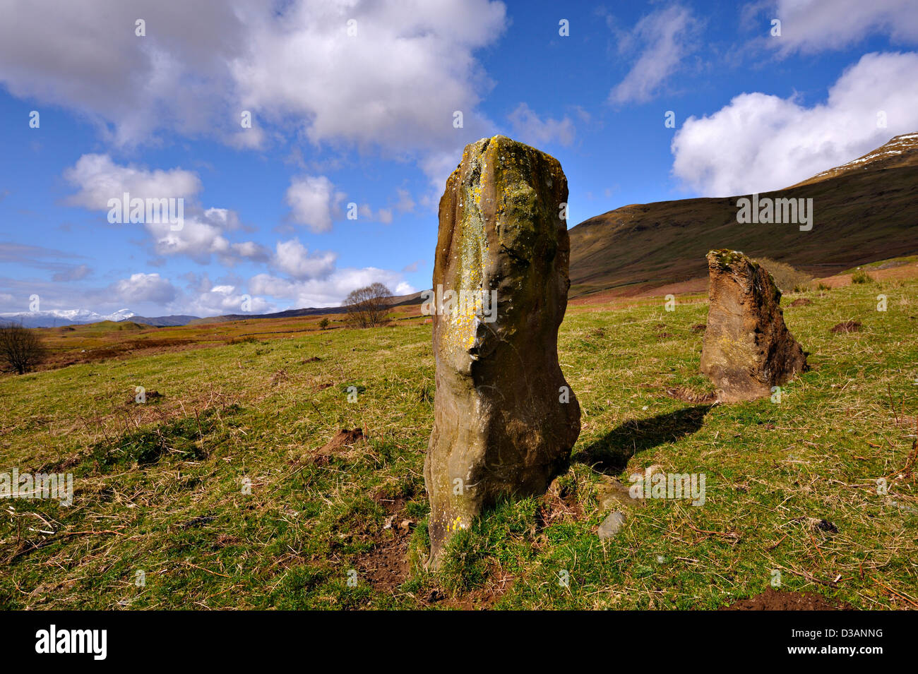 malerische stehende Stein neolithischen Steinzeit symbol Stockfoto