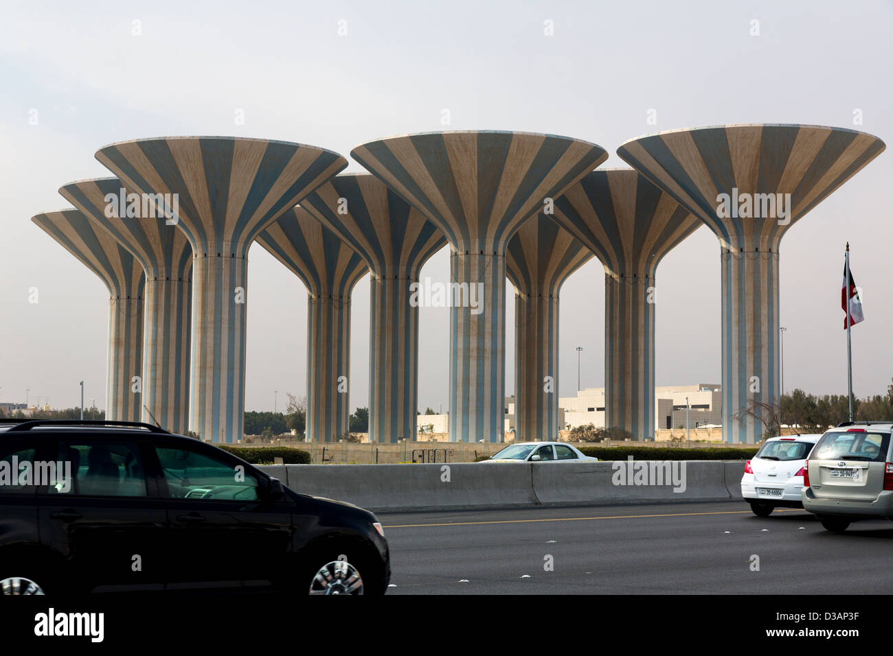 Wassertürme, Kuwait-Stadt, Kuwait Stockfoto