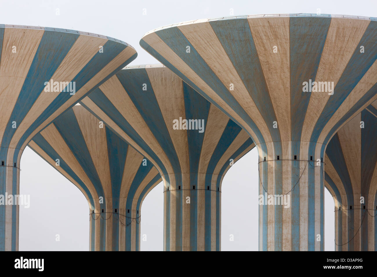 Wassertürme, Kuwait-Stadt, Kuwait Stockfoto
