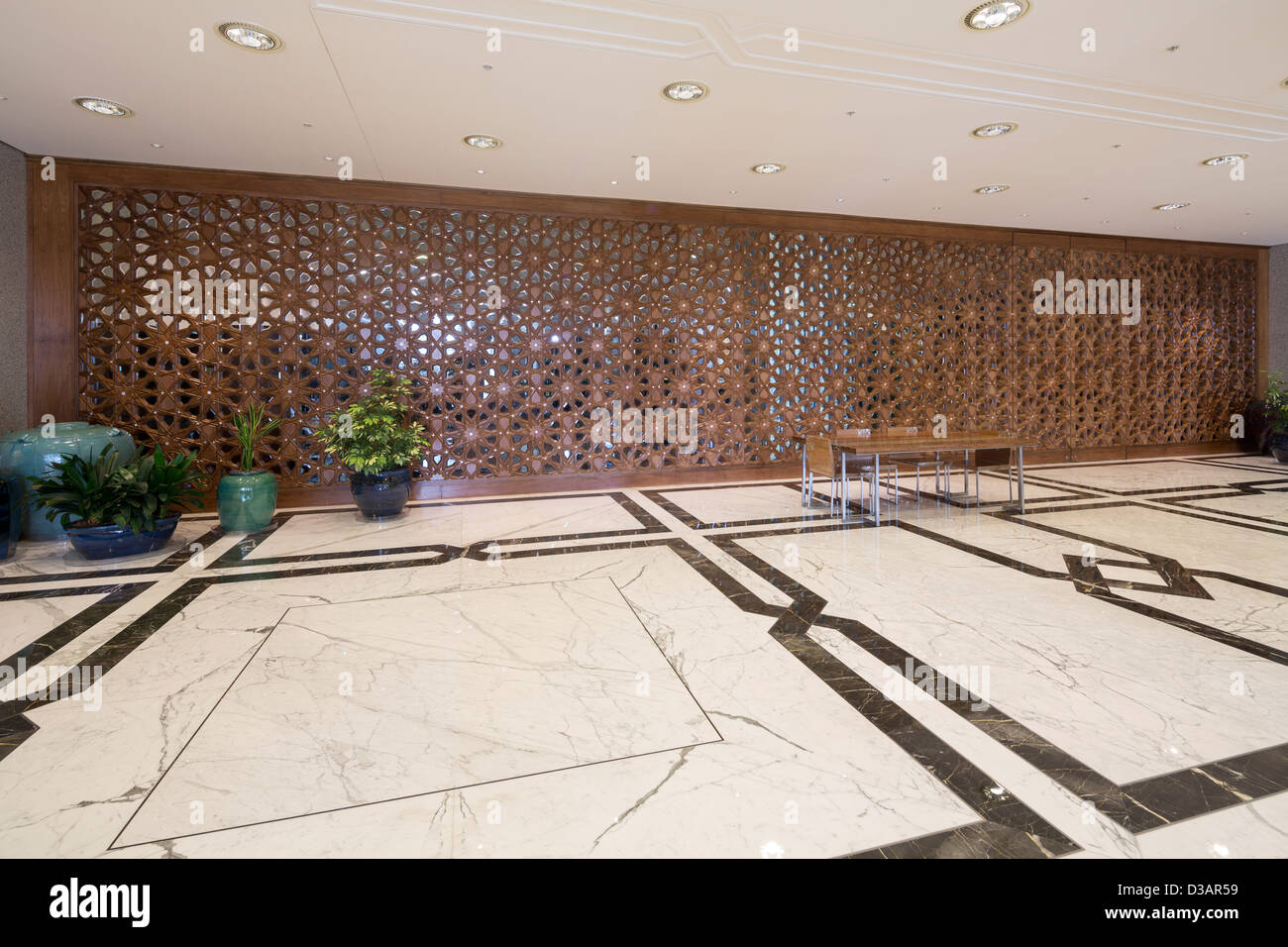 bewaldeten Bildschirm, Arab Organization Headquarters, Shuwaykh, Kuwait-Stadt, Kuwait Stockfoto