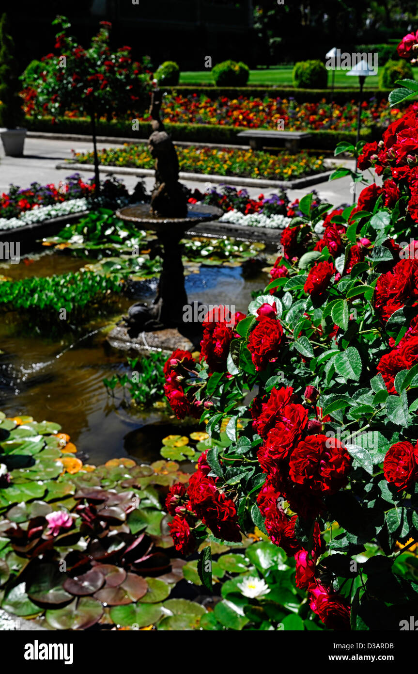 Italienischer Garten Querschnittsfläche Butchart Gardens Brentwood Bay