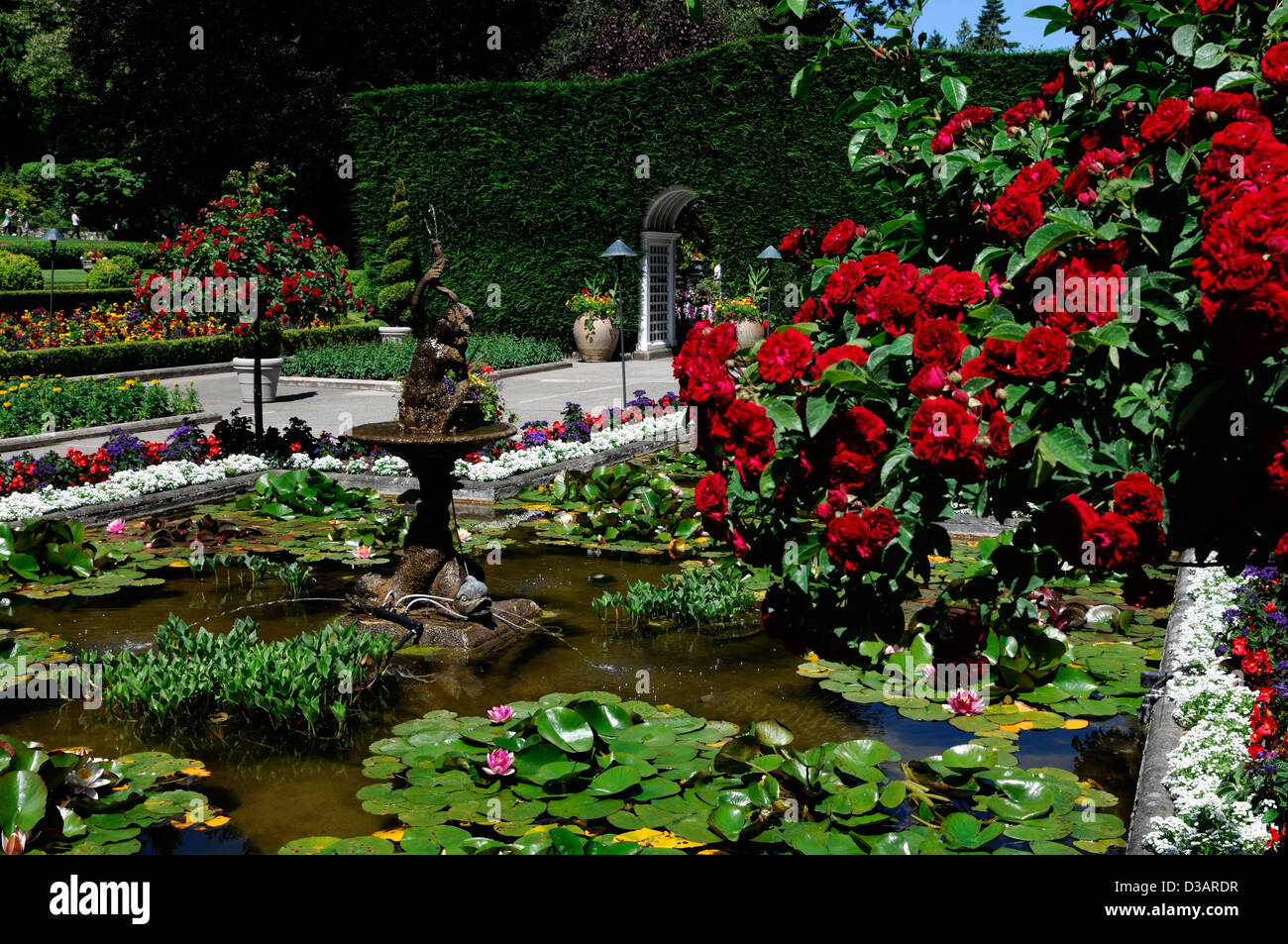 Italienischer Garten Querschnittsfläche Butchart Gardens Brentwood Bay