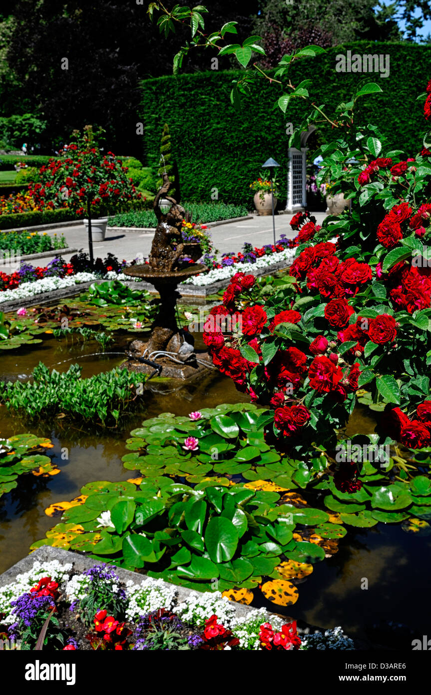 Italienischer Garten Querschnittsfläche Butchart Gardens Brentwood Bay