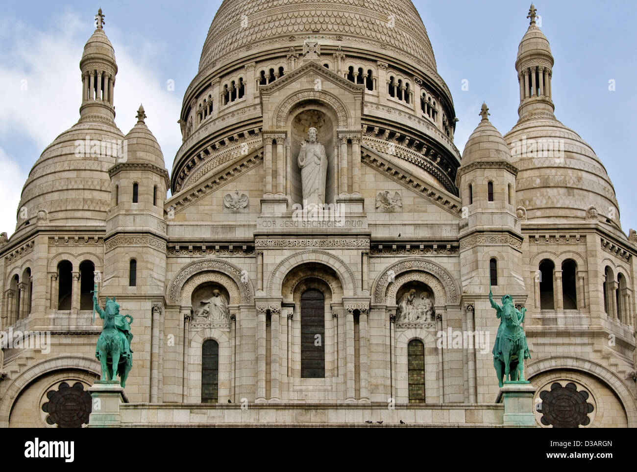 Sacre-Coeur Basilika Nahaufnahme Stockfoto