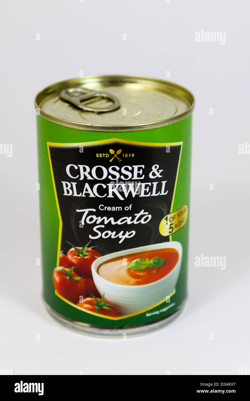 Crosse & Blackwell verzinnt Sahne Tomatensuppe Stockfoto