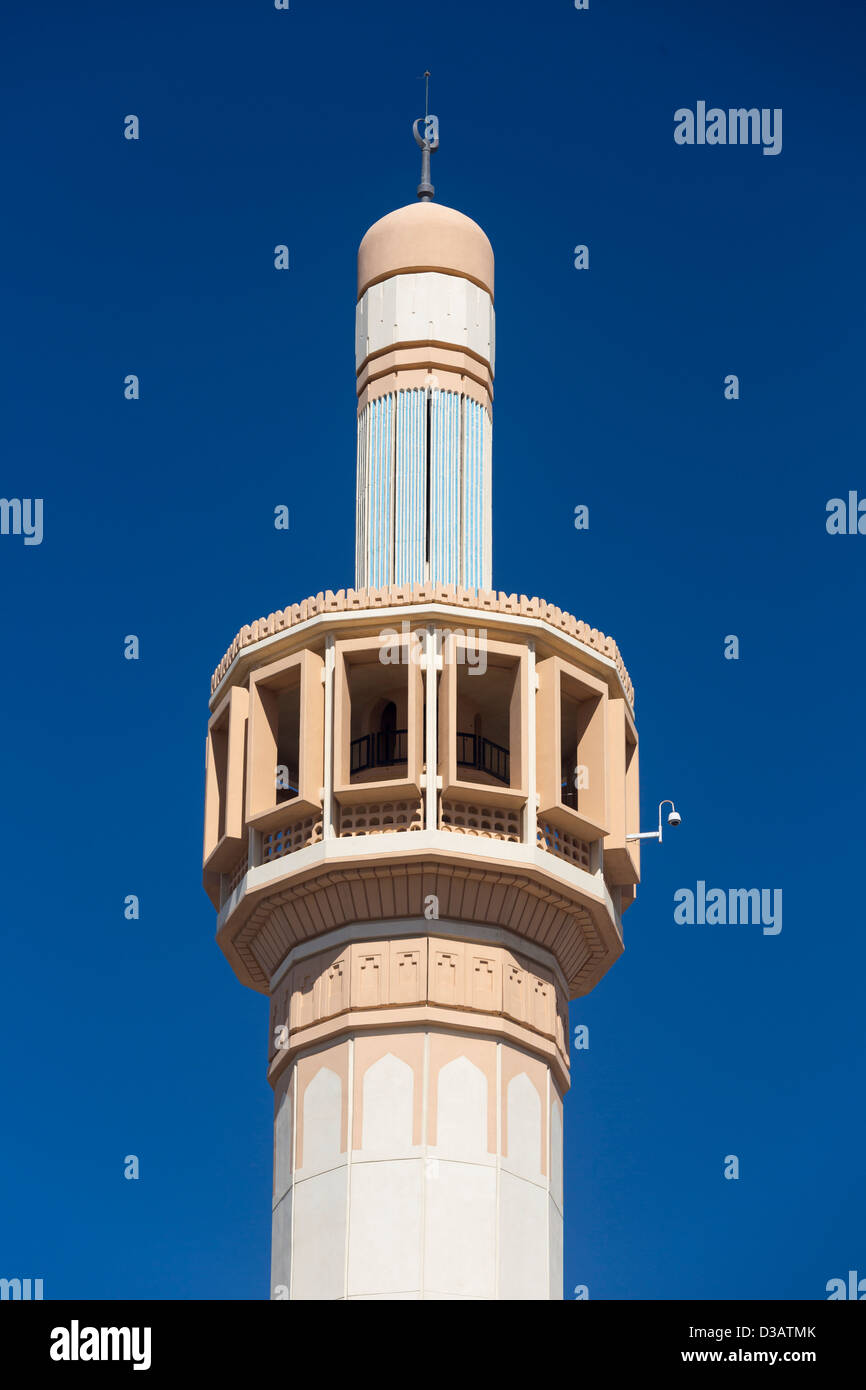Detail der Minarett der großen Moschee Masjid al-Kabir, Kuwait-Stadt, Kuwait Stockfoto