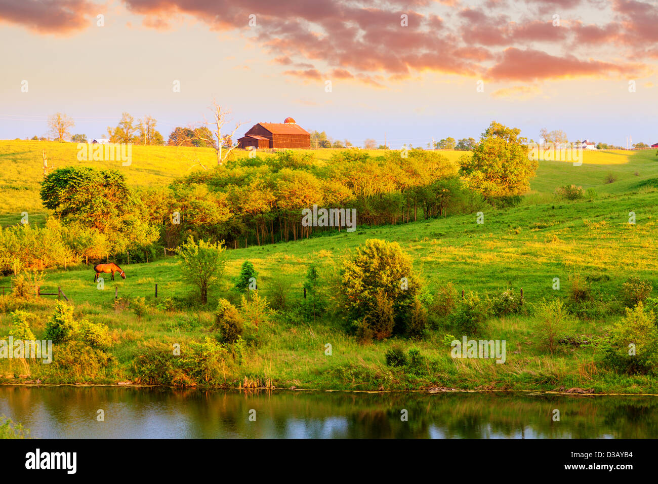 Kulturlandschaft in Central Kentucky Stockfoto