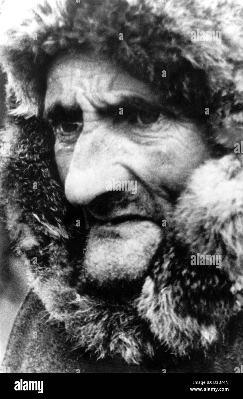 (Dpa-Dateien) - die hageren Gesicht ein deutscher Kriegsgefangener Rückkehr aus Russland nach dem zweiten Weltkrieg (undatiert Filer). Stockfoto