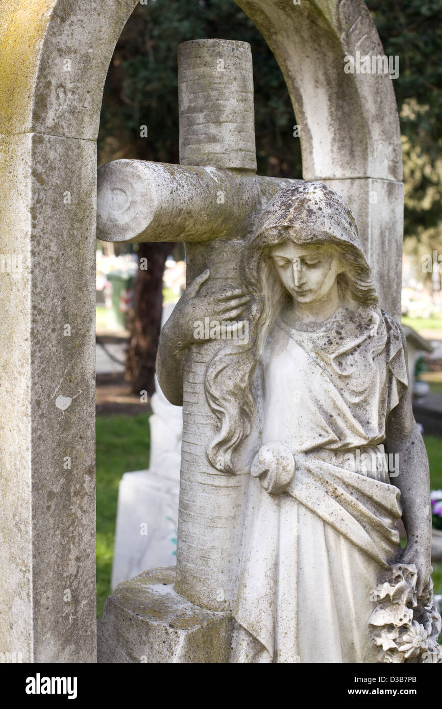 Grabstein im Friedhof in Venedig Italien Stockfoto