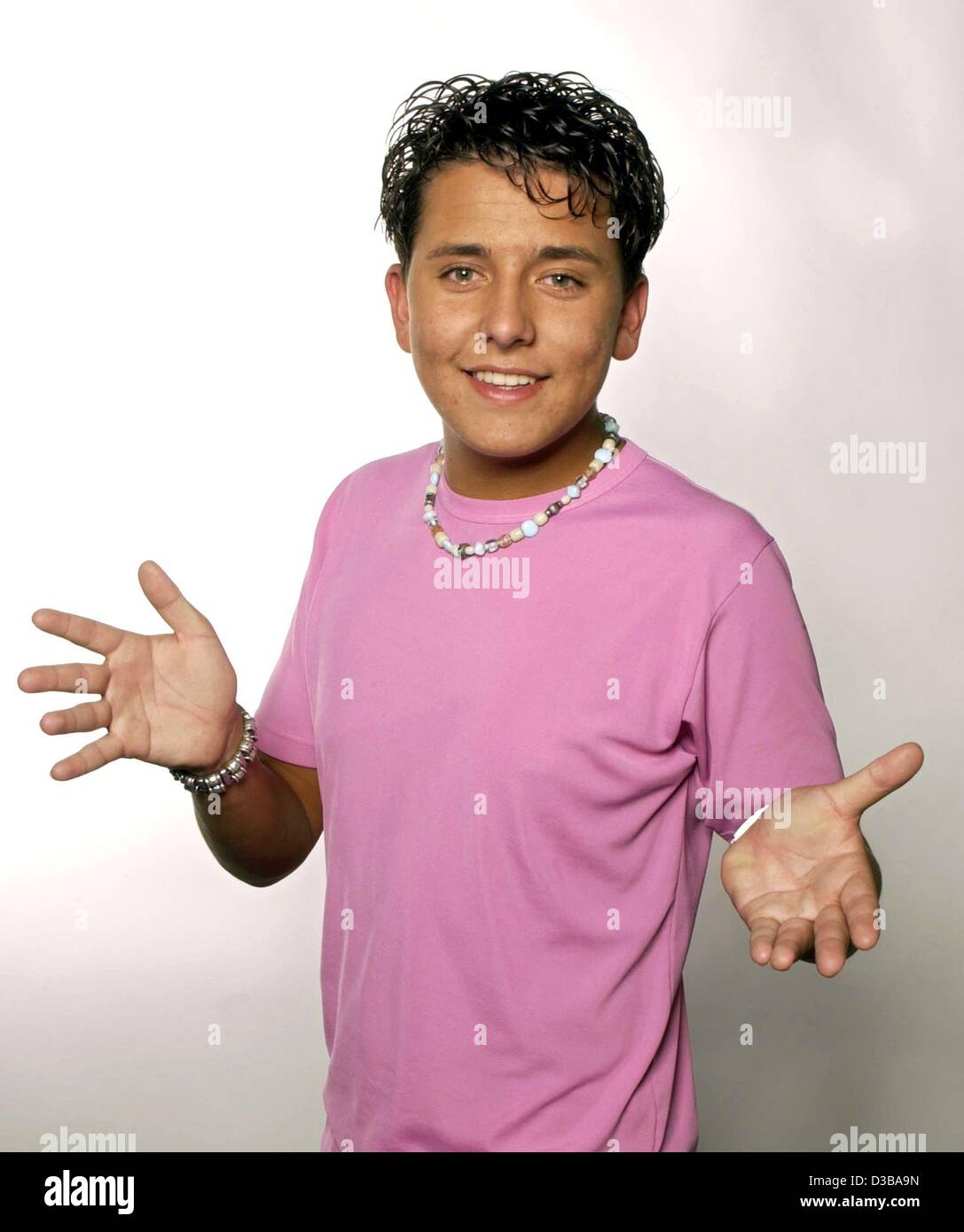 (Dpa) - Jantje Smit, niederländische Volksmusik Stern im Bild hinter den Kulissen bei einem Volksmusik-Konzert in Köln, Deutschland, 4. Oktober 2002. Stockfoto