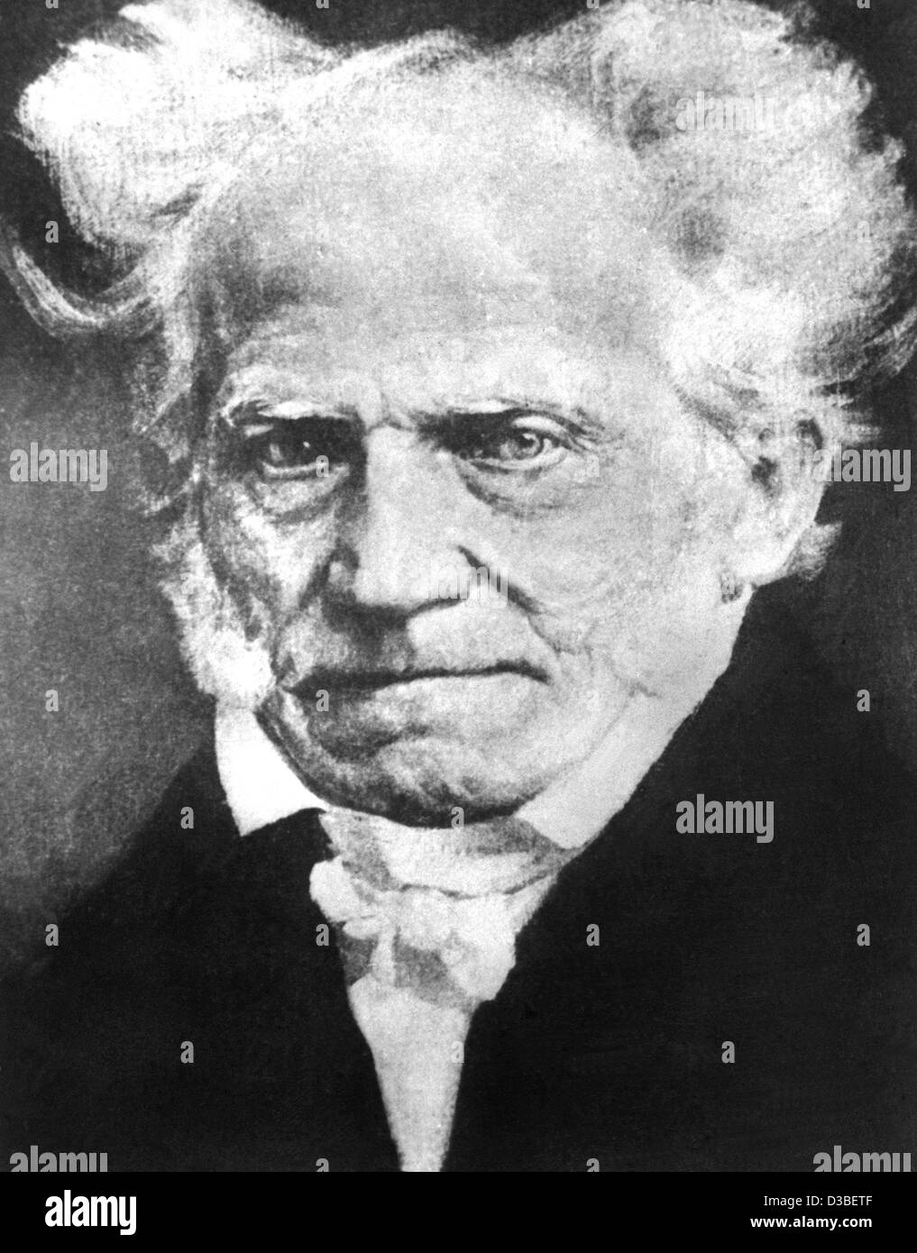 (Dpa-Dateien) - deutsche Philosoph Arthur Schopenhauer (1788-1860). Sein Hauptwerk ist "Die Welt als Wille und Repräsentation" (1819). Stockfoto