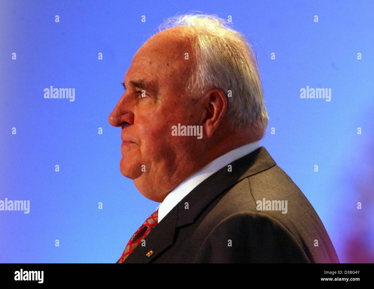 (Dpa) - der ehemalige deutsche Bundeskanzler Helmut Kohl, in Berlin, 17. Juni 2003 abgebildet. Kohl war Bundeskanzler der Bundesrepublik Deutschland von 1982 bis 1998. Stockfoto
